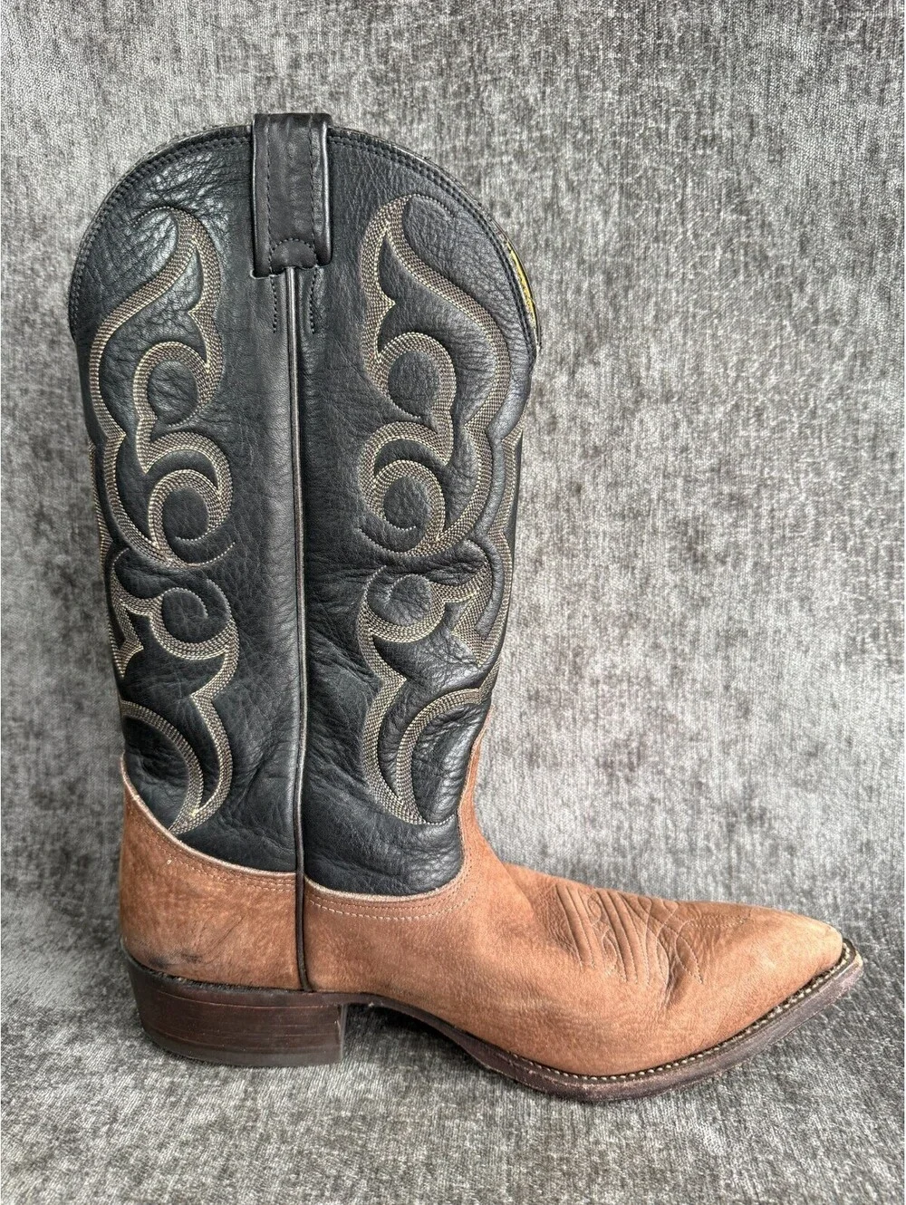 Nocona Mens Vintage Western Cowboy Boots Size 10 D Brown Leather USA 4057